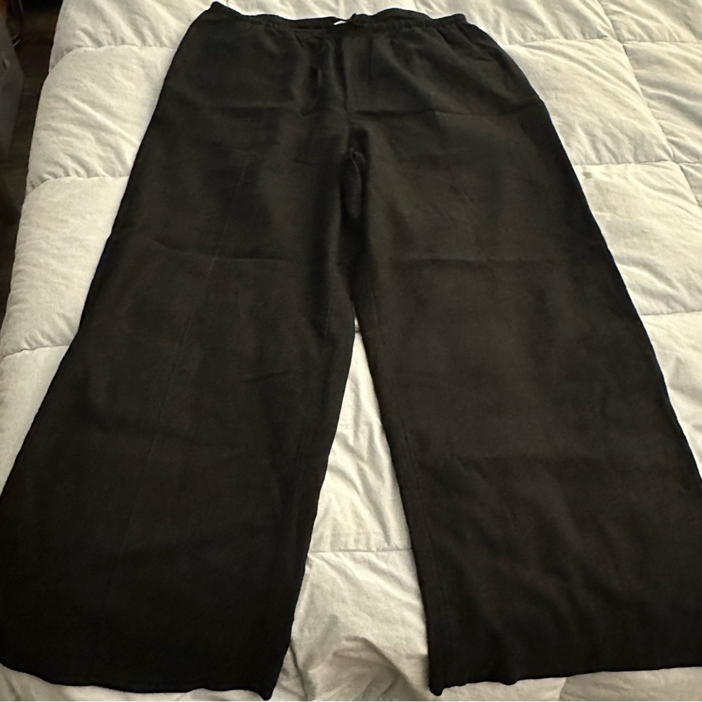 Drawstring Wide-Leg Pants linen